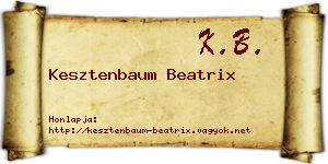 Kesztenbaum Beatrix névjegykártya